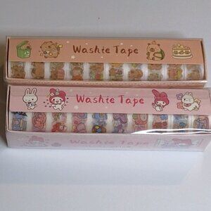 My Melody or Capybara washi tape 10 Rolls per box - You Choose